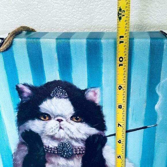 Vintage Glam Fancy Cat Canvas Wall Art Decor Painting - Picture 4 of 4